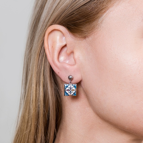 Серьги Fiore Luna ENAMEL MIX, AE03194-2 M/S фото 4